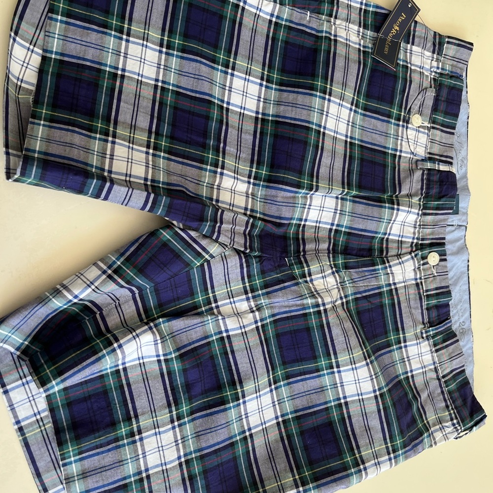 Ralph Lauren Madras Plaid Shorts  36